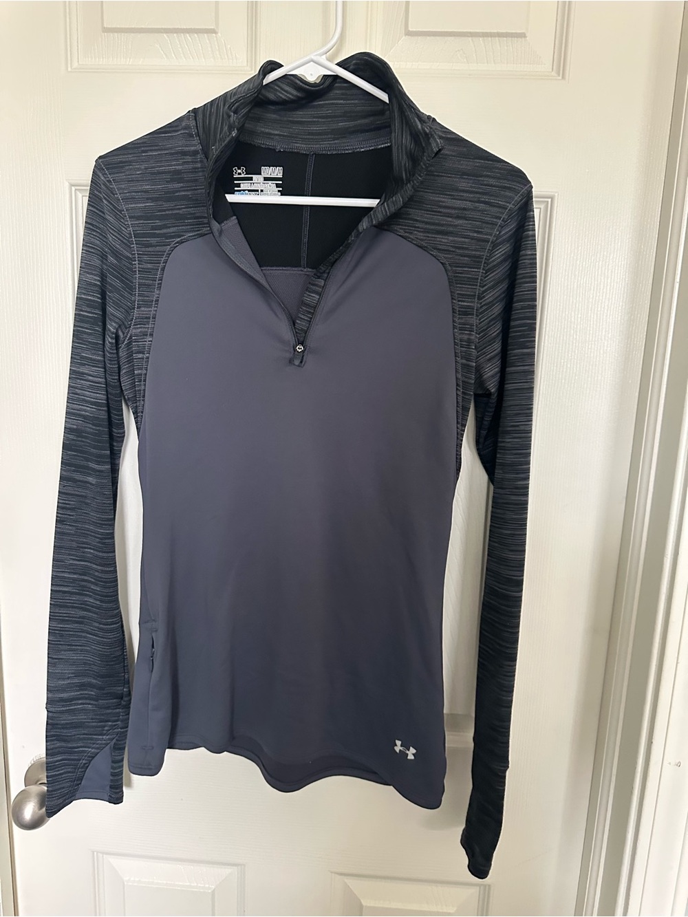 Under Armour Black/Charcoal ColdGear Fitted Top